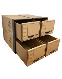 UOFFICE file boxes in sturdy cardboard are ideal for organizing documents.
