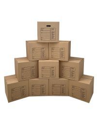 UOFFICE premium boxes with a stamp to write inventory and room destination on moving and storage boxes