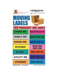 Moving Labels Pack of 140