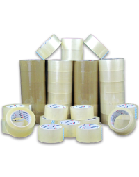 2" x 55 yards Clear Carton Sealing Tape 2.0 Mil Case of 18 UOFFICE