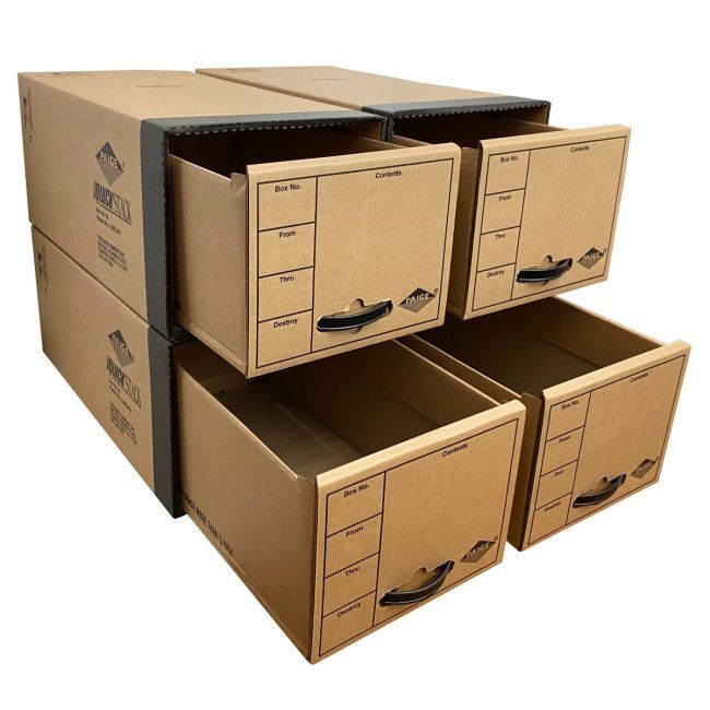 UOFFICE file boxes in sturdy cardboard are ideal for organizing documents.
