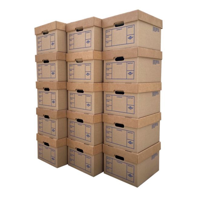 Office file boxes made of sturdy corrugated materials UOFFICE