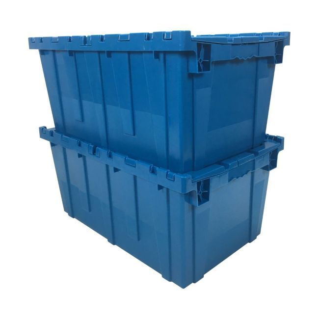 UOFFICE Storage and Packing Plastic Crates in a sleek black finish are made from high-quality, durable materials.
