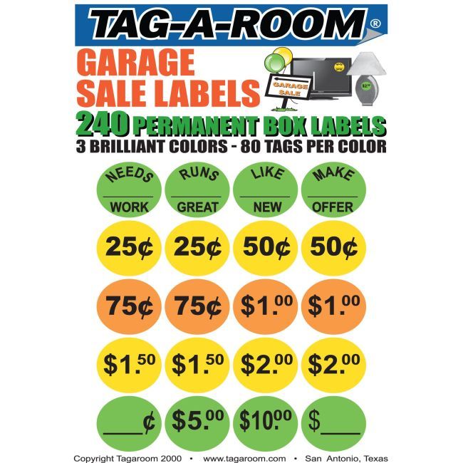 Garage Sales Labels