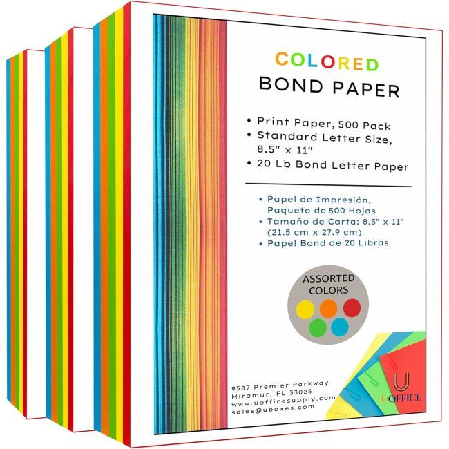 Colored Bond Paper Bundle 8.5
