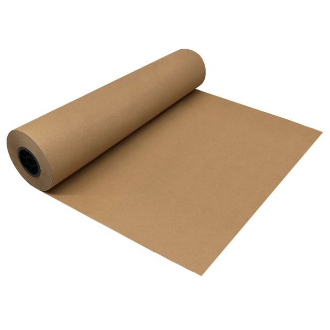 UOFFICE 50lb brown kraft paper roll protects products during transit.
