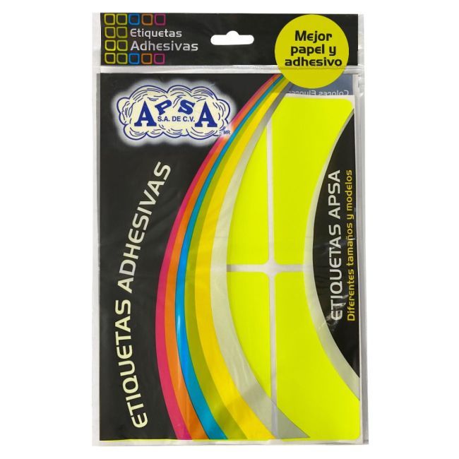 Rectangular Adhesive Labels, 50mm X 100mm Yellow