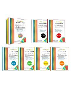 Colored Bond Paper 8.5" x 11", 100 Pages