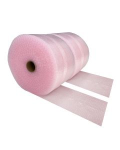 Pink AntiStatic Bubble Small 3/16" - 350' Roll x 12" Wide